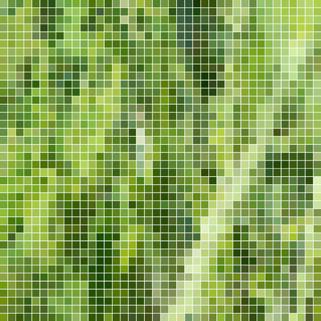 abstract vector square pixel mosaic background - greenのイラスト素材