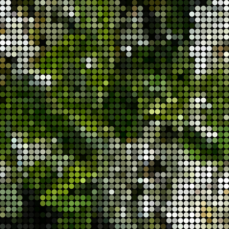 abstract vector colored round dots background - greenのイラスト素材
