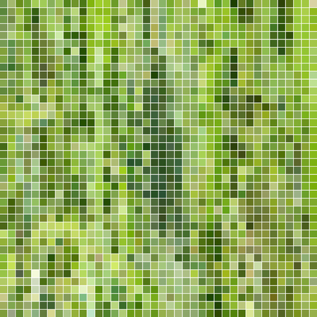 abstract vector square pixel mosaic background - greenのイラスト素材