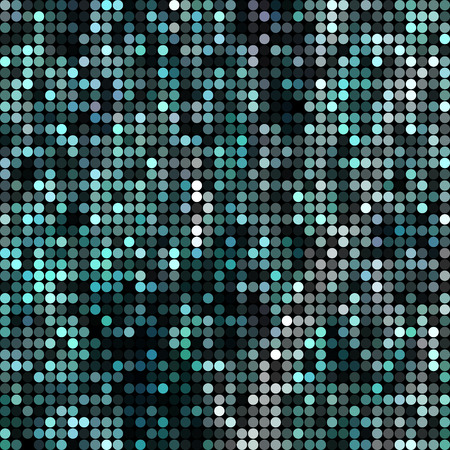 abstract vector colored round dots background - blue and tealのイラスト素材