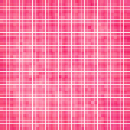 abstract vector square pixel mosaic background -pinkのイラスト素材