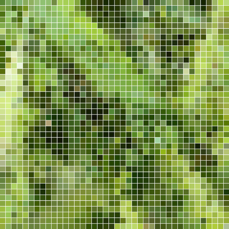 abstract vector square pixel mosaic background - greenのイラスト素材