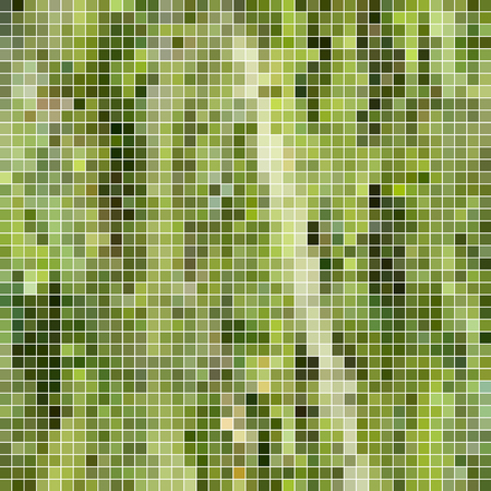 abstract vector square pixel mosaic background - greenのイラスト素材