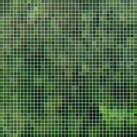 abstract vector square pixel mosaic background - greenのイラスト素材
