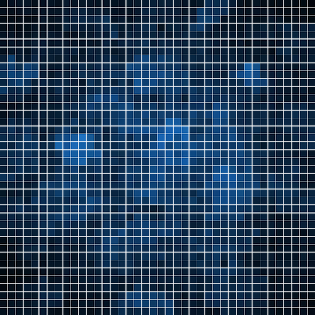 abstract vector square pixel mosaic background - dark blueのイラスト素材