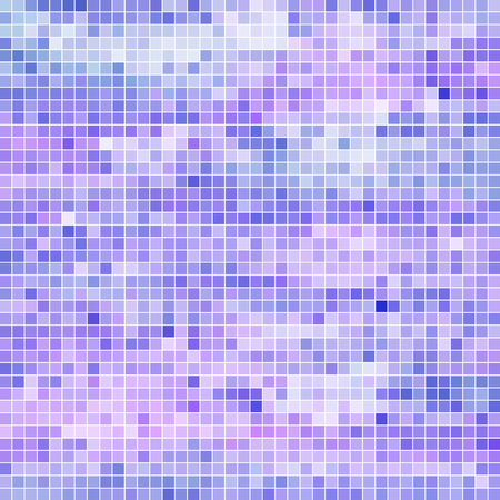 abstract vector square pixel mosaic background - violetのイラスト素材