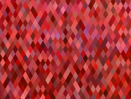 abstract vector geometric rhombus background - red and brownのイラスト素材