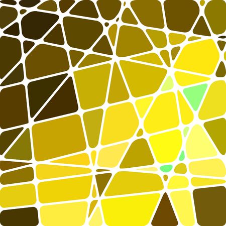 abstract vector stained-glass mosaic background - yellow and brownのイラスト素材
