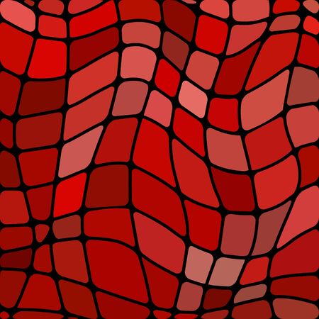 abstract vector stained-glass mosaic background - bright redのイラスト素材