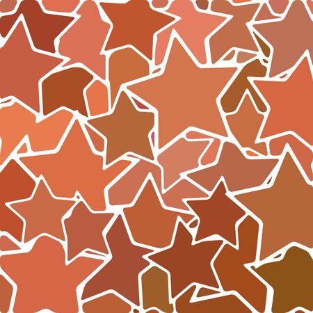 abstract vector stained-glass mosaic background - orange starsのイラスト素材