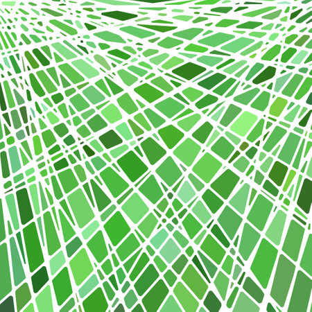 abstract vector stained-glass mosaic background - bright greenのイラスト素材