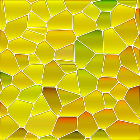 abstract vector stained-glass mosaic background - golden yellowのイラスト素材