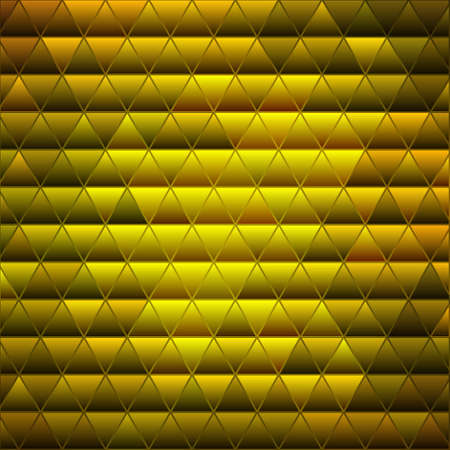 abstract vector stained-glass triangle mosaic background - green and yellowのイラスト素材