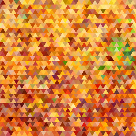 abstract vector geometric triangle background - orange and yellowのイラスト素材