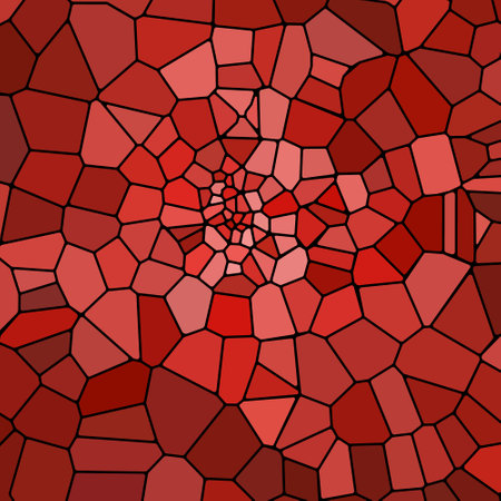 abstract vector stained-glass mosaic background - redのイラスト素材