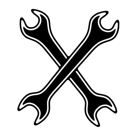 Crossed wrenchesのイラスト素材