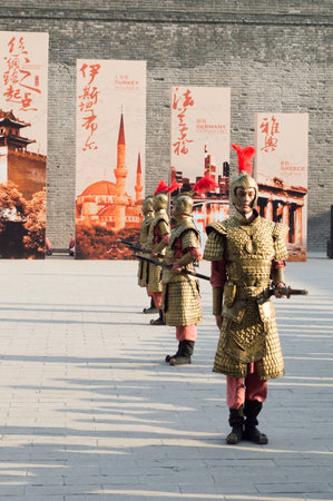 Xian Ming city wallのeditorial素材