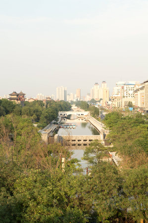 Xian Ming city wallのeditorial素材