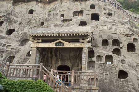 Longmen Grottoes in Luoyangのeditorial素材