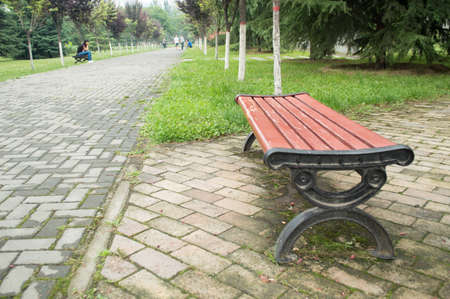 Park benchesの写真素材