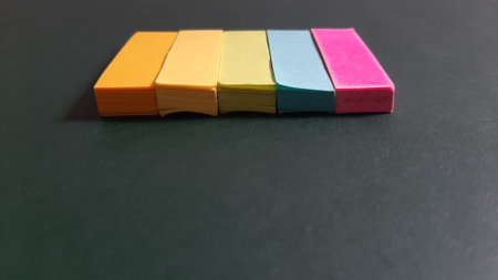 Pastel and Neon Sticky Notes or Paper Index or Page Marker or Flags Tabs or Note Adhesive Post...