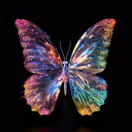 magic butterfly created with Generative AI technologyの素材