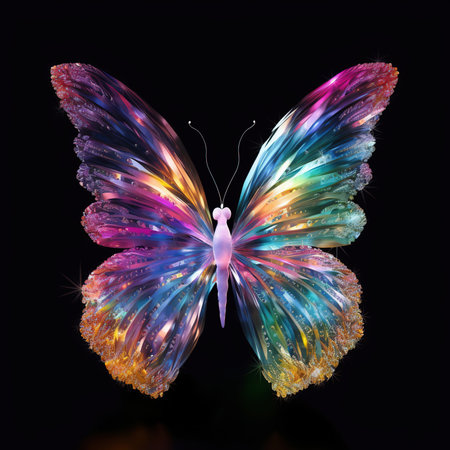 magic butterfly created with Generative AI technologyの素材