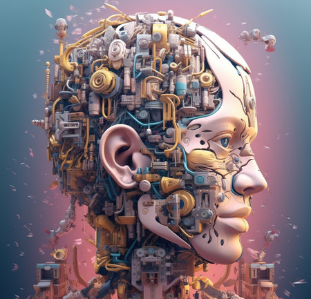 digital world AI robot technology. Business finance investment with big data technology concept cyber space digital world metaverse backgroundの素材