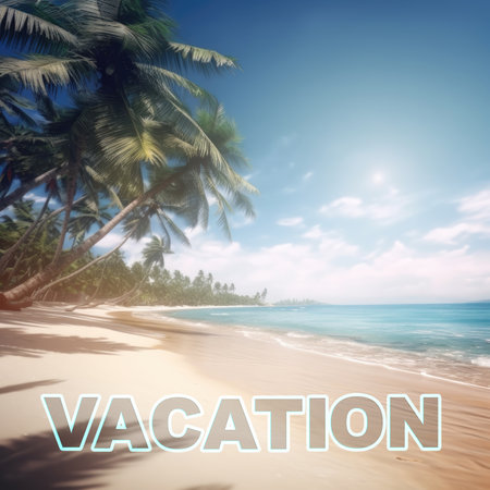 tropical beach and sea - landscapeの素材