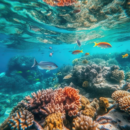 Underwater world. Coral fishes of Red sea.の素材