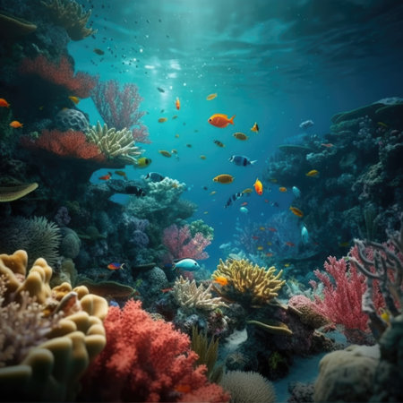 Underwater world. Coral fishes of Red sea.の素材