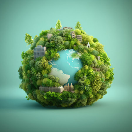 ecology concept.Save the planetの素材