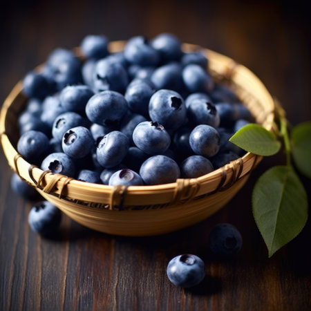 blueberries n teh basketの素材