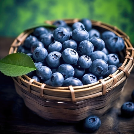 blueberries n teh basketの素材