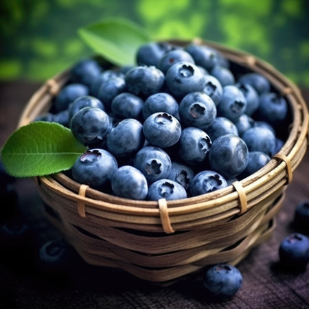 blueberries n teh basketの素材