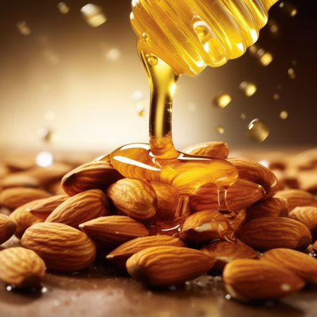 Almonds.Almond snack fruit .の素材