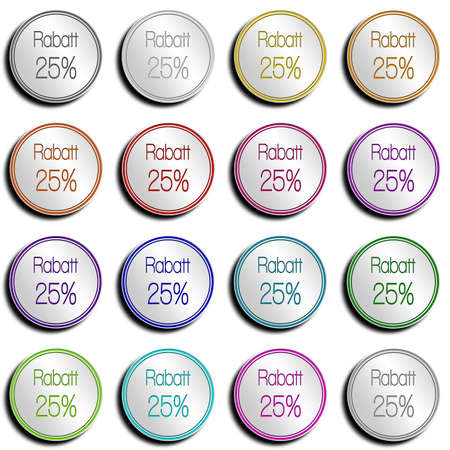 Shiny metal button with different colors.の写真素材
