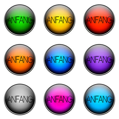 Colorful buttons with different topics. ButtonColor HOMEの写真素材