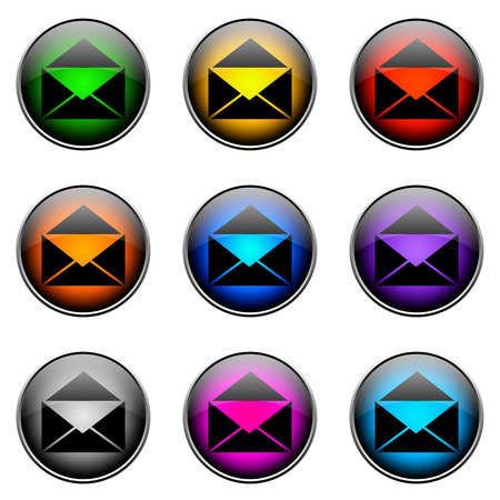 Colorful buttons with different topics. Button Color EMAILの写真素材