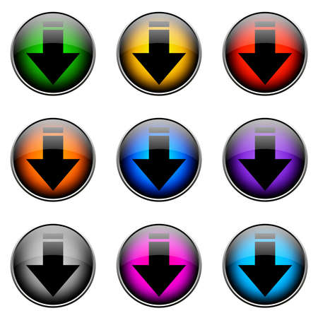 Colorful buttons with different topics. Button Color DOWNLOADの写真素材