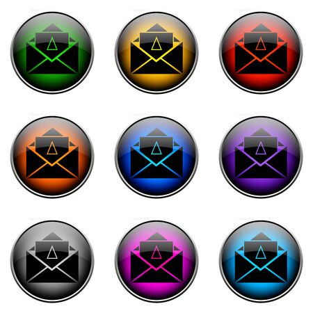 Colorful buttons with different topics. Button Color EMAILの写真素材
