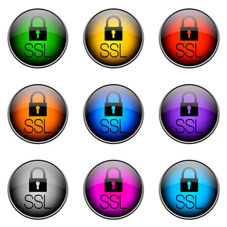 Colorful buttons with different topics. ButtonColor SSLの写真素材