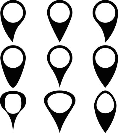 Pin map marker pointer icon for different purposeのイラスト素材