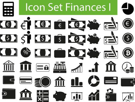 Icon Set Flowers I with 50 icons for different purchaseのイラスト素材