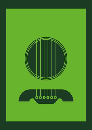 Poster Illustration Graphic Vector Gitarre for different purposeのイラスト素材