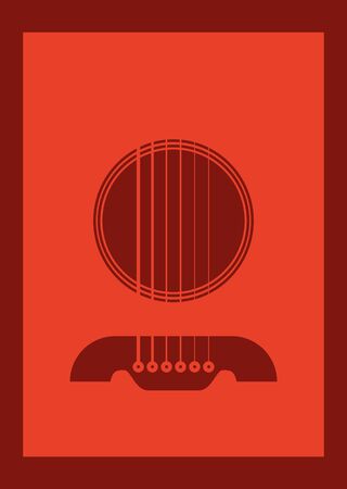 Poster Illustration Graphic Vector Gitarre for different purposeのイラスト素材
