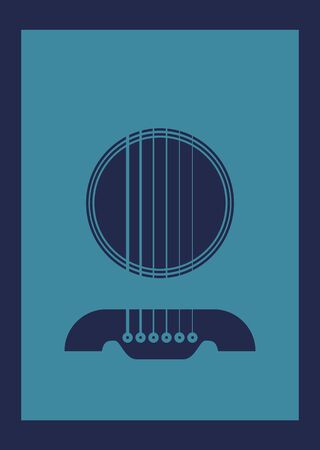 Poster Illustration Graphic Vector Gitarre for different purposeのイラスト素材