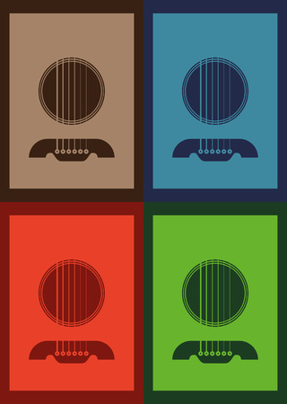 Poster Illustration Graphic Vector Gitarre for different purposeのイラスト素材