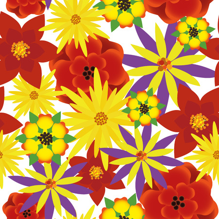 Pattern seamless vector flower background for different purposeのイラスト素材