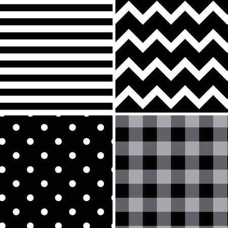 Pattern Collection Seamless Retro Background with 4 pattern for different purchaseのイラスト素材
